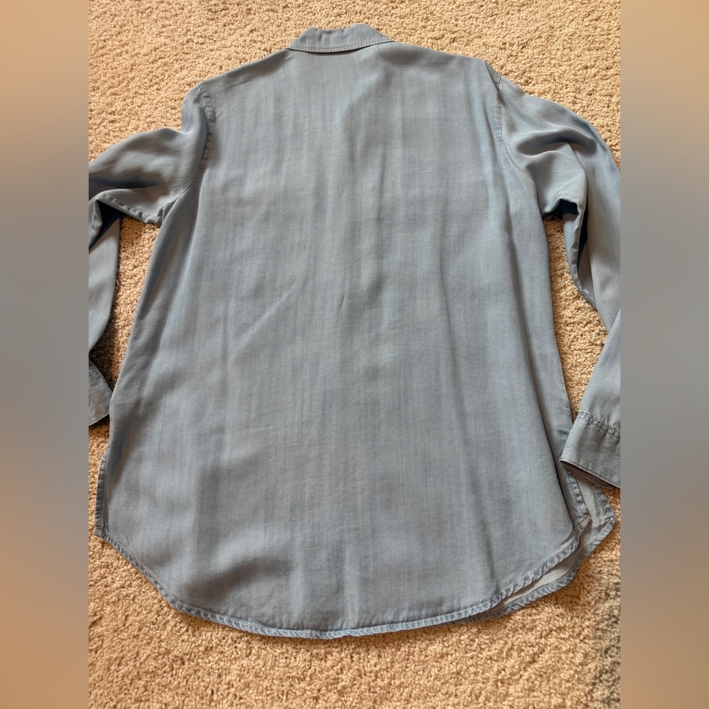 Sanctuary Small denim button down blouse blue - Picture 2 of 9